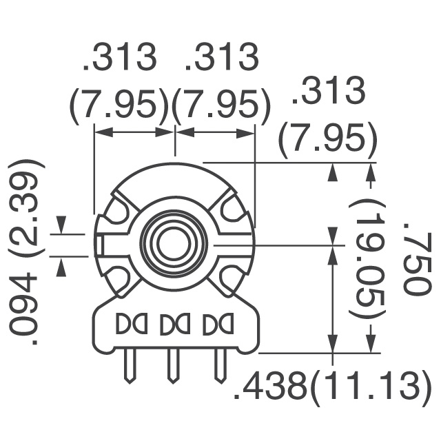 270X232A104B1B1 CTS Electrocomponents  Rotary Potentiometers Rheostats